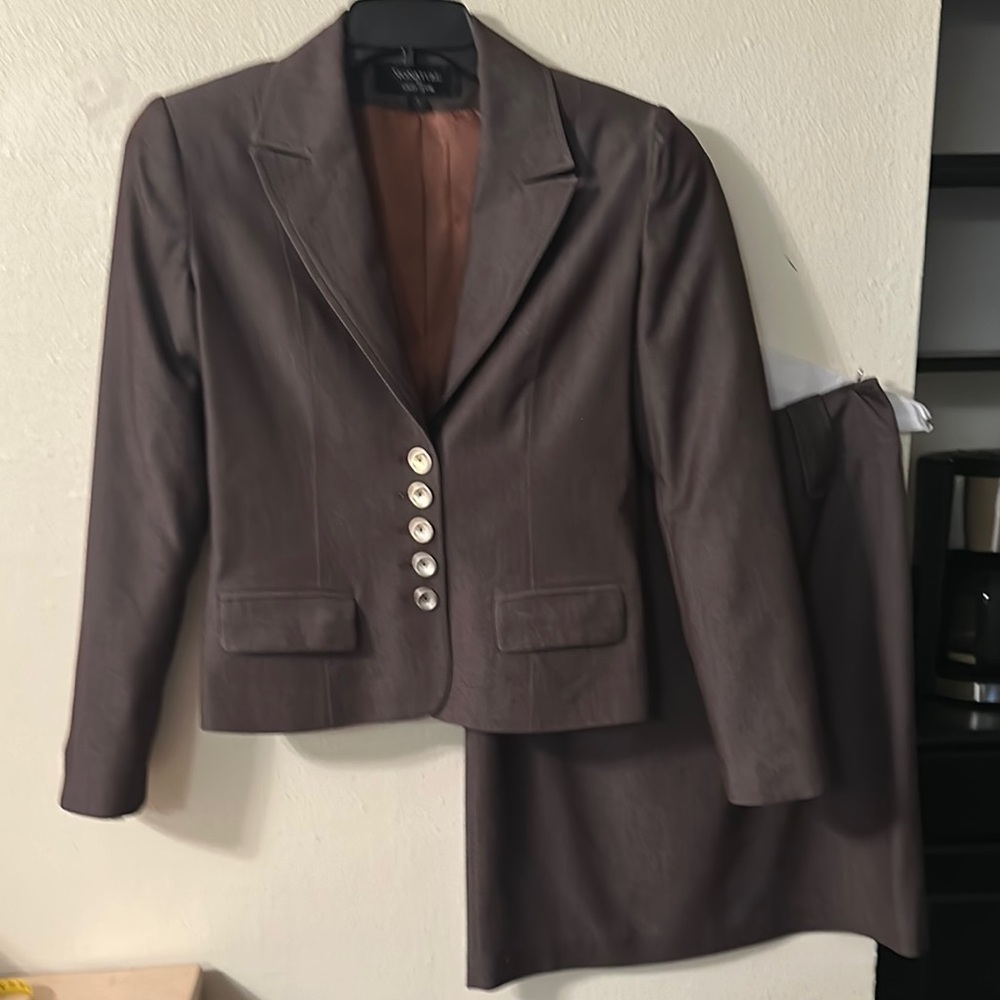 Larry Levine Signature Blazer and Skirt Set